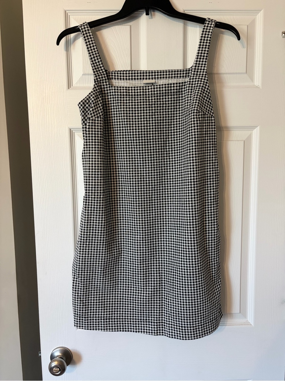 a new day Tank Mini Shift Dress - Black Gingham